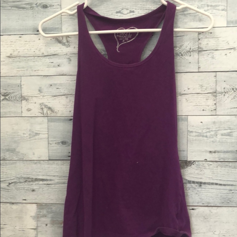 Purple T-Back Tank Top